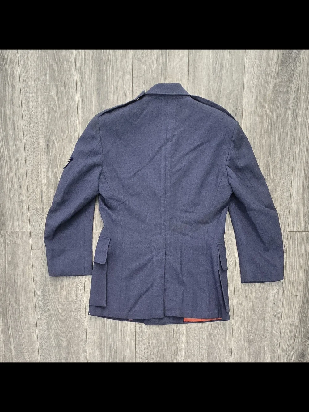 Vintage USAF Air Force Dress Blue Wool Service Coat 39XS Staff Sergeant Military